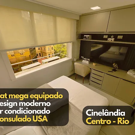 Flat Moderno Completo Ar Consulado Usa Cinelandia Centro - Feito Por Arquiteto